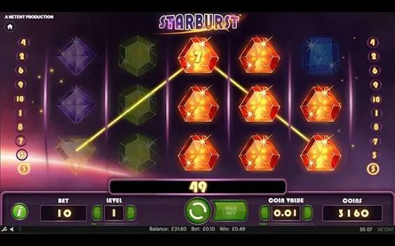 Oplev Spil Starburst - En Universal Slotoplevelse
